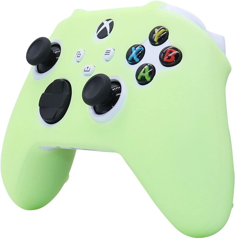 غطاء سيليكون يتوهج في الظلام لوحدة تحكم Xbox Series X، واقي مطاطي ناعم مضاد للانزلاق لوحدة تحكم Xbox Series S مع 6 أغطية عصا تحكم تتوهج في الظلام. - Image 4
