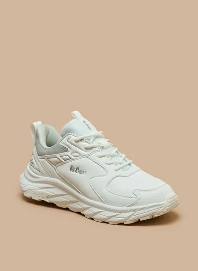 لي كوبر Men's Monotone Lace-Up Low Ankle Sneakers