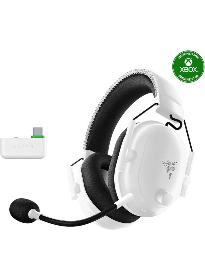Razer BlackShark V2 Pro Wireless Xbox Gaming Headset, 50mm Drivers, Wideband Mic, Comfortable Noise Isolating Earcups, for Xbox, PS5, Console, PC, Mac, Bluetooth, USB-C, 70 Hr Battery - White I RZ04-04530400-R3M1 - Image 1