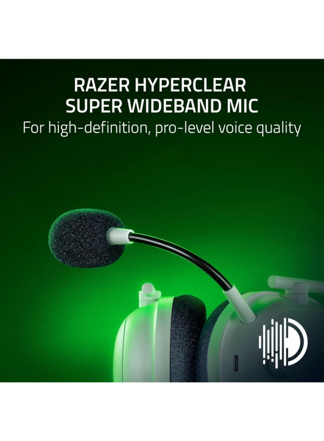 Razer BlackShark V2 Pro Wireless Xbox Gaming Headset, 50mm Drivers, Wideband Mic, Comfortable Noise Isolating Earcups, for Xbox, PS5, Console, PC, Mac, Bluetooth, USB-C, 70 Hr Battery - White I RZ04-04530400-R3M1 - Image 2
