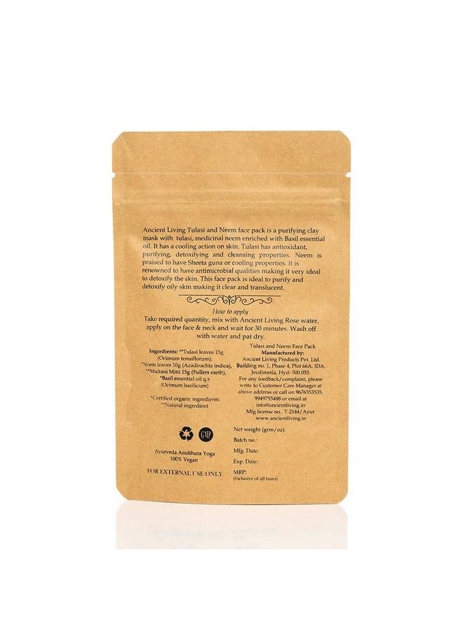 Ancient Living Organic Tulasi & Neem Face Pack With Purifying And Detoxifying Properties 40 Gm  - Image 4