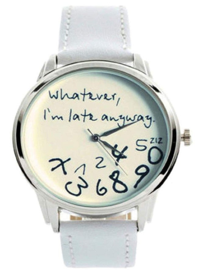 Vavna Fashion Men Women Lady Big Smile Leather Quartz Watch - Image 1