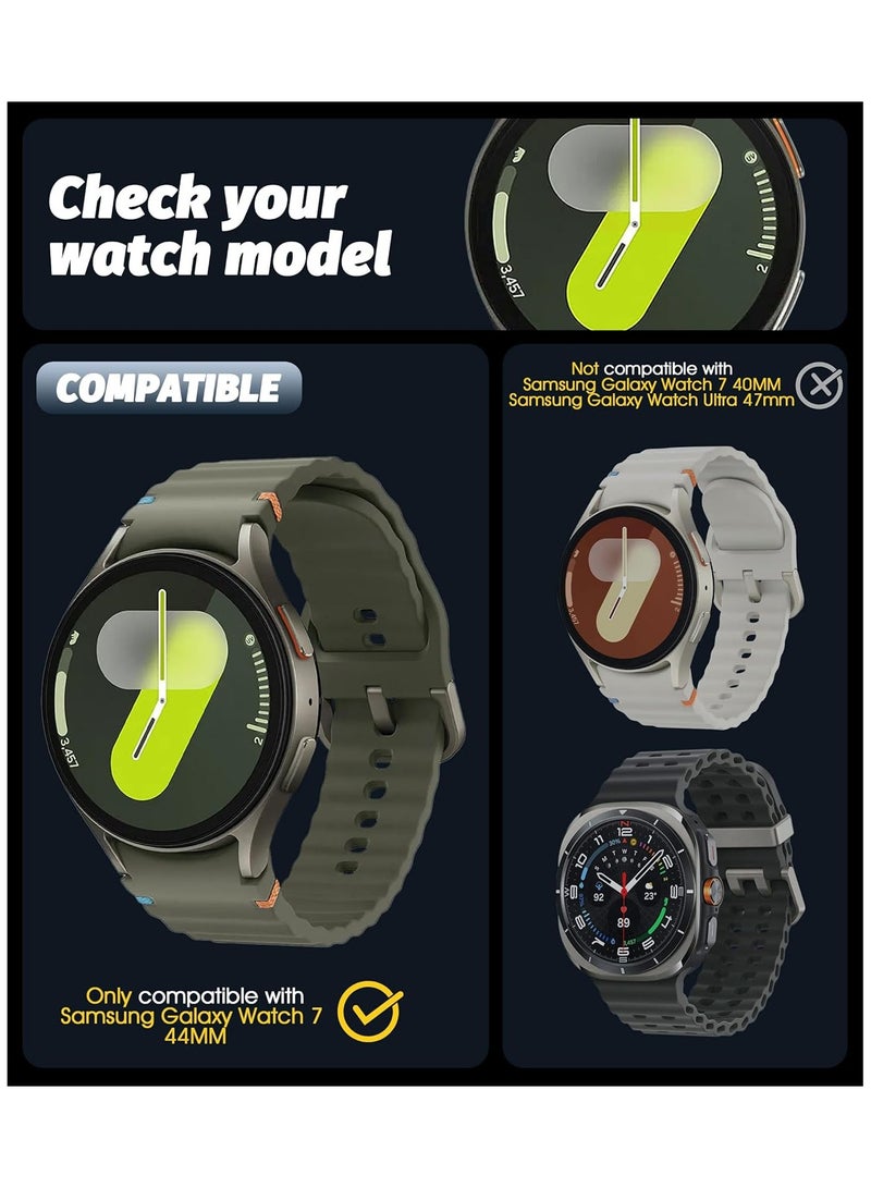 HablTech 3 Pack Screen Protector for Samsung Galaxy Watch 7 44MM with Auto-alignment Installation kit,High Definition Anti-Scratch Bubble Free Clear Tempered Glass protective film  - Image 2