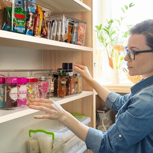 CLEARSPACE Plastic Pantry Organization and Storage Bins with Lids - Perfect Kitchen Organization or Kitchen Storage - Fridge Organizer, Refrigerator Organizer Bins, Cabinet Organizers - Image 3