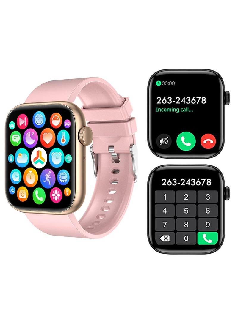 Sport Smart Watch, 1.85" Smartwatch Fitness Tracker for Android iOS Phones with Blood Pressure Heart Rate Tracking, Answer/Make Call, Sport Modes Sleep Monitor Step Counter for Women Men (Pink) - Image 1