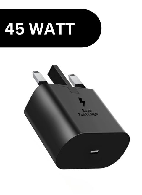 45W USB-C Super Fast Charger | PD Power Adapter for Galaxy S25, S24, S23, S22, S21, S20 Ultra, S24+/S23+, A55, A54, A53, A15, Fold, Flip & More