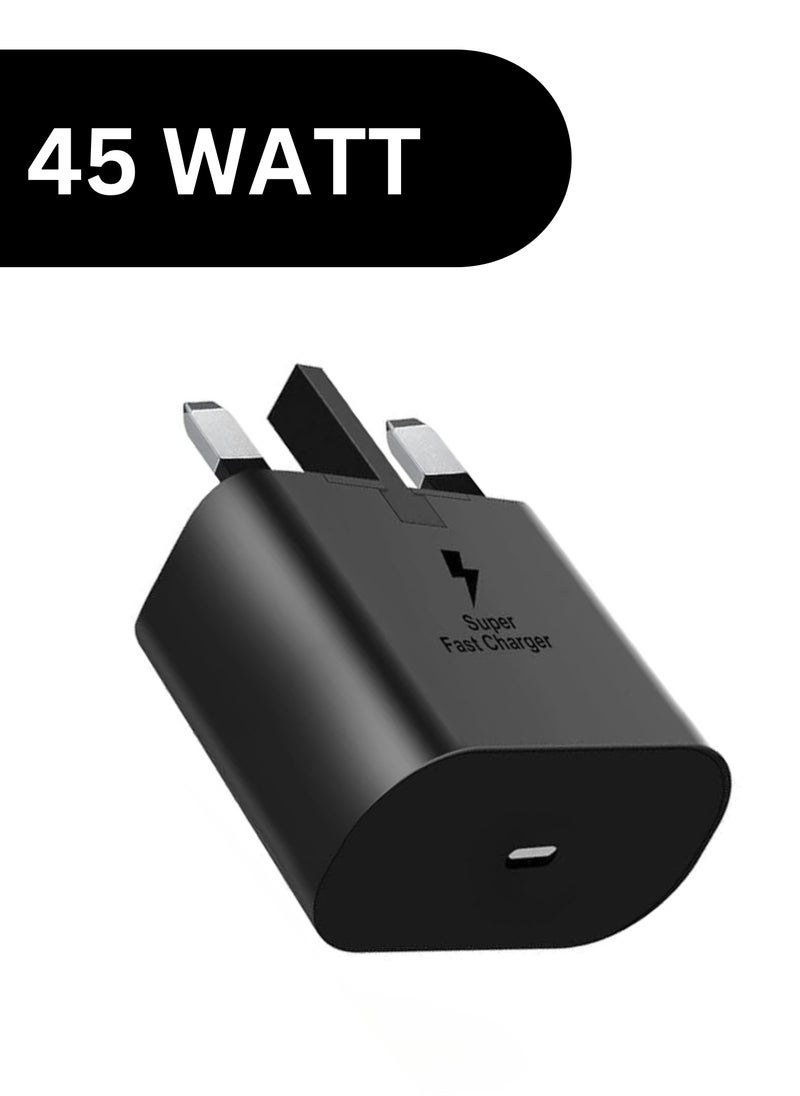هوكو شاحن فائق السرعة USB-C بقوة 45 واط | محول طاقة PD لأجهزة Galaxy S25، S24، S23، S22، S21، S20 Ultra، S24+/S23+، A55، A54، A53، A15، أجهزة الطي والقلب وغيرها  - Image 1