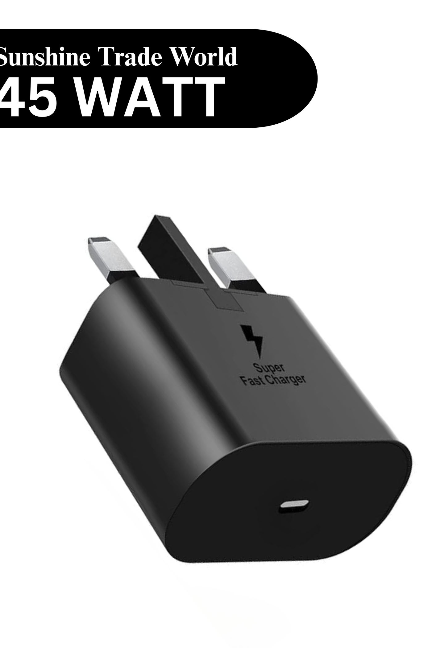 45W USB-C Super Fast Charger | PD Power Adapter for Galaxy S25, S24, S23, S22, S21, S20 Ultra, S24+/S23+, A55, A54, A53, A15, Fold, Flip & More
