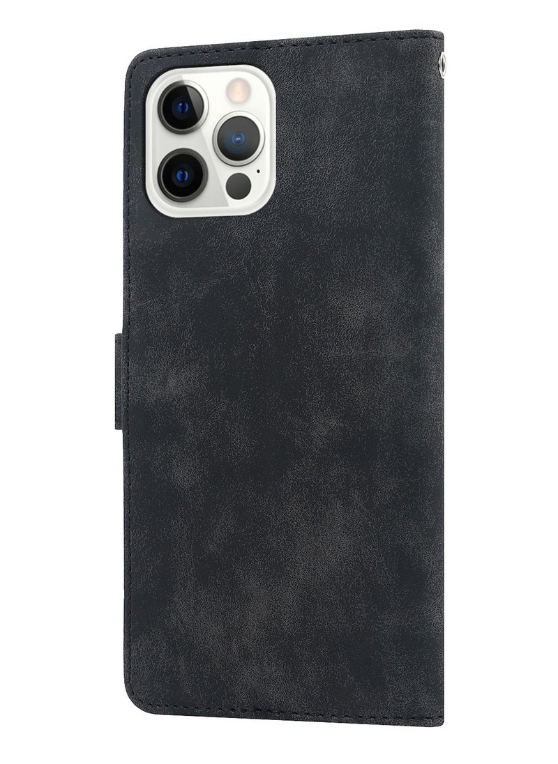 Suteni - Flip Cover Card Slots Leather Phone Case for iPhone - Image 1