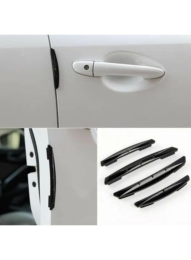 شريط حماية للأبواب من PVC مقاوم للخدوش أسود 1 مجموعة 4 قطع للحماية والأناقة - Image 5