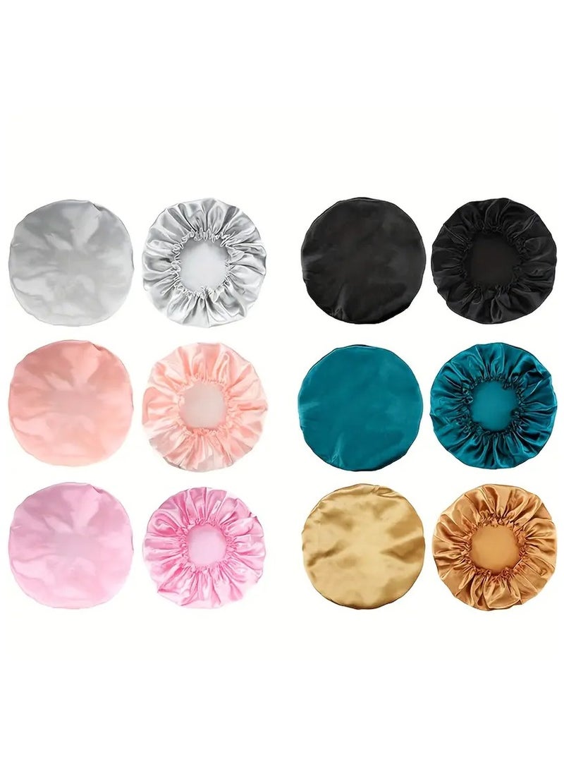 روزينو غطاء نوم كبير من الساتان ، شريط مرن قابل للتعديل ، غطاء الشعر للنساء ، النوم الليلي ، غطاء العناية بالشعر للشعر المجعد المضفر - Image 5