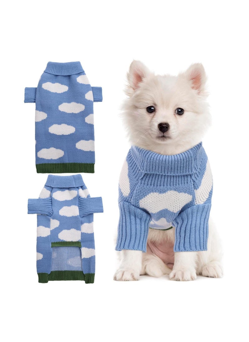 Dog Sweaters Warm Clothing Knitted Jumpers Cute Dog T-Shirts 2-Legged Vest Cozy Soft Turtleneck Coats for Fall and Winter Cold Weather Ideal Gift for Pet in New Year  - Image 1