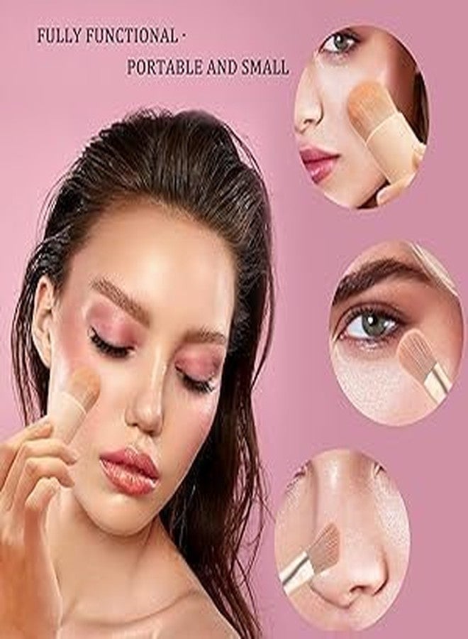 Megika Professional Makeup Brush Set for Women, Soft Bristle Cosmetic Brushes Kit for Foundation, Powder, Blush, Eyeshadow & Concealer, Travel Friendly Beauty Tools (Pink) - Image 4