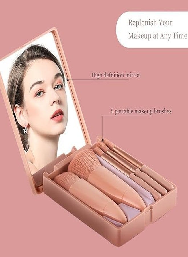 Megika Professional Makeup Brush Set for Women, Soft Bristle Cosmetic Brushes Kit for Foundation, Powder, Blush, Eyeshadow & Concealer, Travel Friendly Beauty Tools (Pink) - Image 3