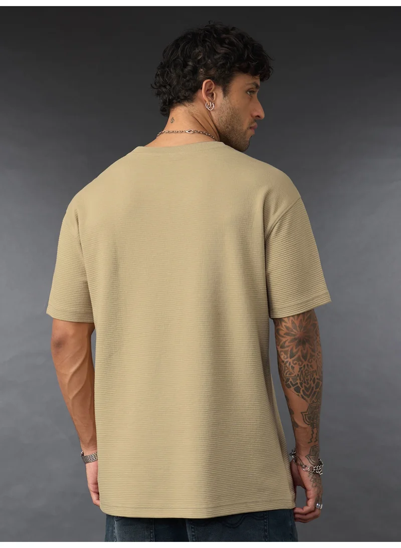The Souled Store Beige The Souled Store Men Looney Tunes Beige Embroidered Oversized T-Shirts for Men | Best Price UAE