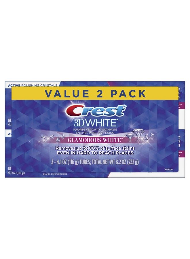 Crest 3D White Whitening Toothpaste Glamorous White 4.1 Oz Pack Of 2 - Image 2
