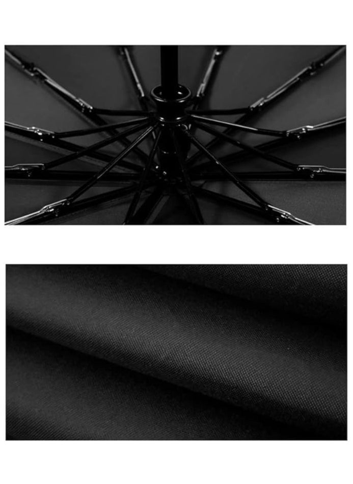 Generic - Sun and rain protection umbrella, foldable with automatic opening and closing function - black - Image 1