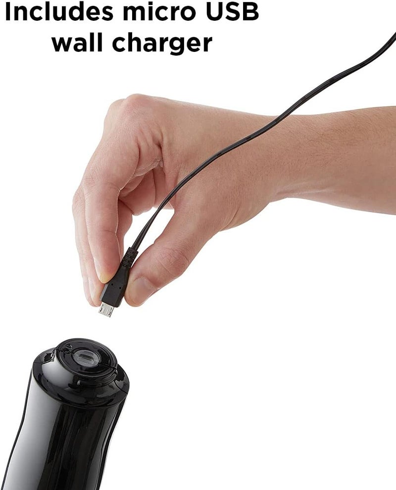 rabbit Automatic Electric Corkscrew Wine Opener, Cordless Rechargeable, One-Touch Operation, Sleek Shiny Black Finish, Easy to Use for Wine Lovers - Image 4