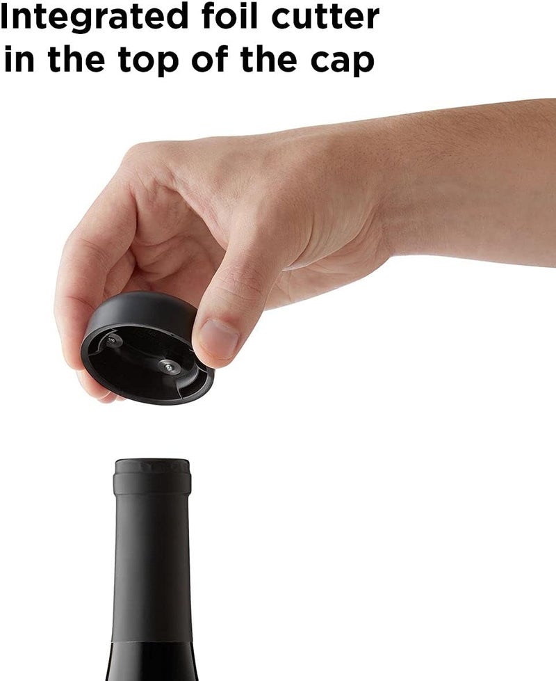 rabbit Automatic Electric Corkscrew Wine Opener, Cordless Rechargeable, One-Touch Operation, Sleek Shiny Black Finish, Easy to Use for Wine Lovers - Image 3