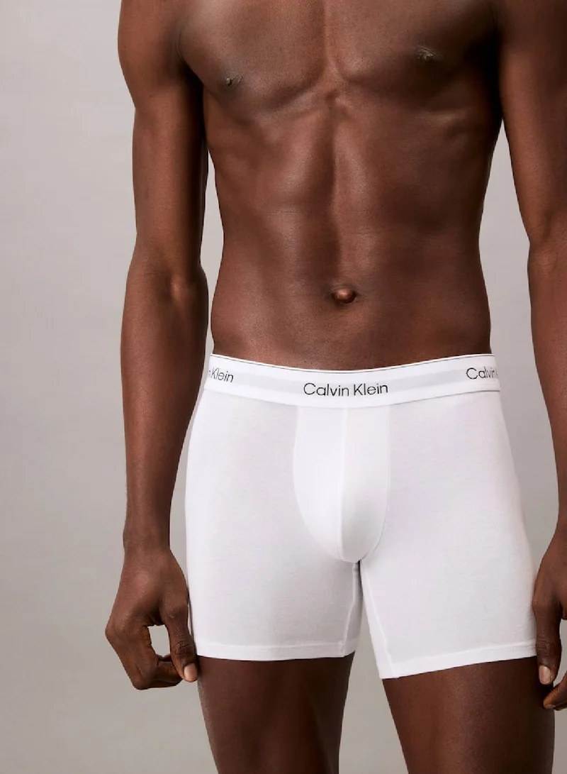 CALVIN KLEIN 3 Pack Boxer Briefs - Icon Cotton Stretch