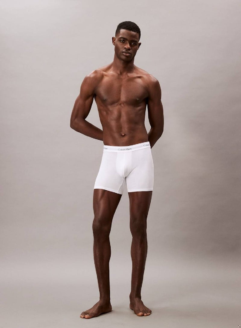 CALVIN KLEIN 3 Pack Boxer Briefs - Icon Cotton Stretch  - Image 3