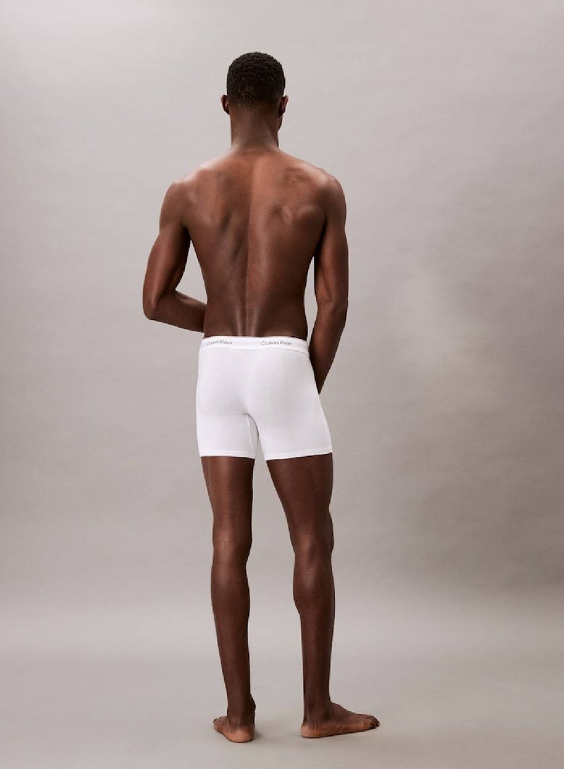 CALVIN KLEIN 3 Pack Boxer Briefs - Icon Cotton Stretch  - Image 5
