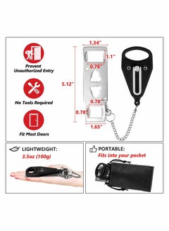 KASTWAVE Portable Door Lock, Travel Door Locker Latch Traveling Extra Locks  - Image 3