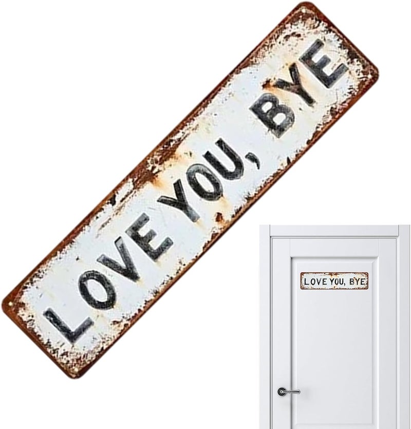 Love Wall Decor,Metal Romantic Plate - Door Signs for Home - for Farmhouse Apartment Hallway Living Room Street Fence Garden Family Lovers Valentine's Day - Image 1
