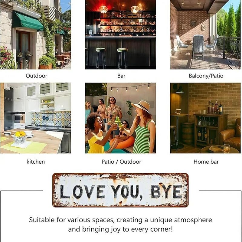 Love Wall Decor,Metal Romantic Plate - Door Signs for Home - for Farmhouse Apartment Hallway Living Room Street Fence Garden Family Lovers Valentine's Day - Image 4