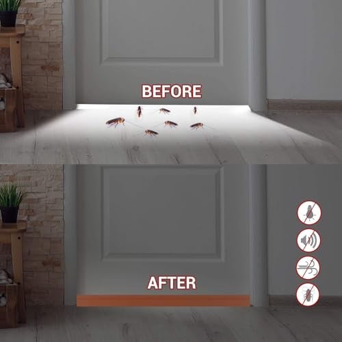 METRENO Door Bottom Sealing Strip Guard for Home 2.5 cm Door Seals for Bottom Doors Stopper Gap Filler Rubber Insect Sealer Weather strip-1pc (Brown) - Image 3