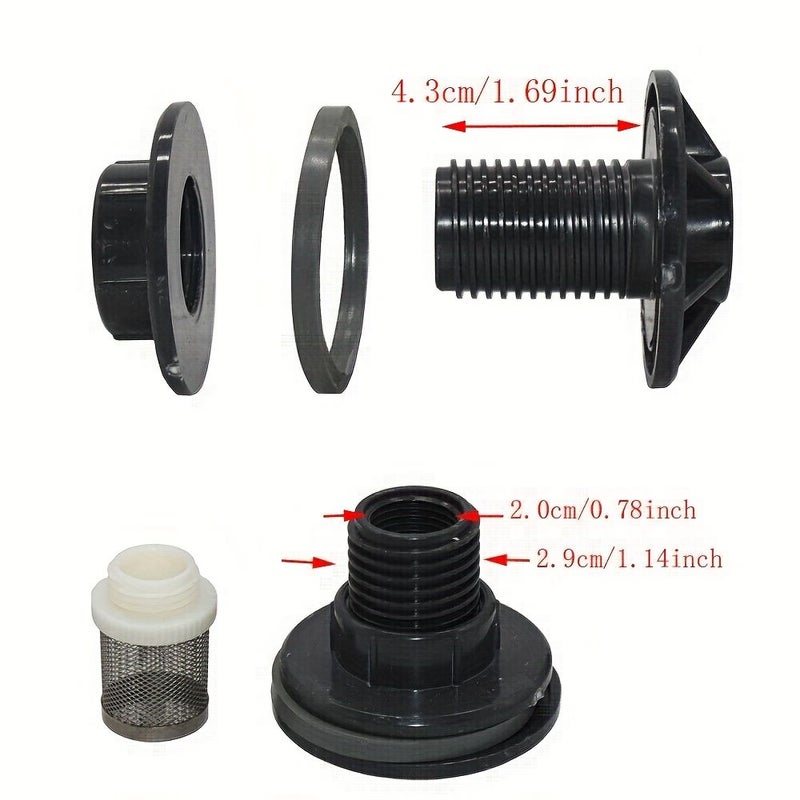 Zinc Alloy Faucet Set With Filter For Rainwater Barrel Aquarium Pipe Adapter - Image 3