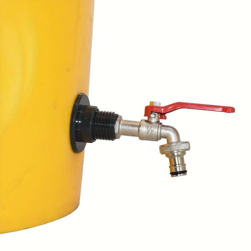 Zinc Alloy Faucet Set With Filter For Rainwater Barrel Aquarium Pipe Adapter - Image 1