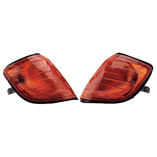 KACEPAR Front Corner Light Side Marker Light Cover Amber Lens, 1408260543 1408260643, 1992-1999 Compatible with Mercedes Benz S Class W140, Park Signal Corner Marker Light Lens Housing - Image 1