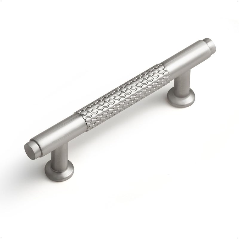 Sorwduerm 10 Pack 3 Inch(76Mm) Brushed Nickel Cabinet Handles Knurled Kitchen Cabinet Pulls Cupboard Kitchen Hardware Drawer Pulls Dresser Handles - Image 1