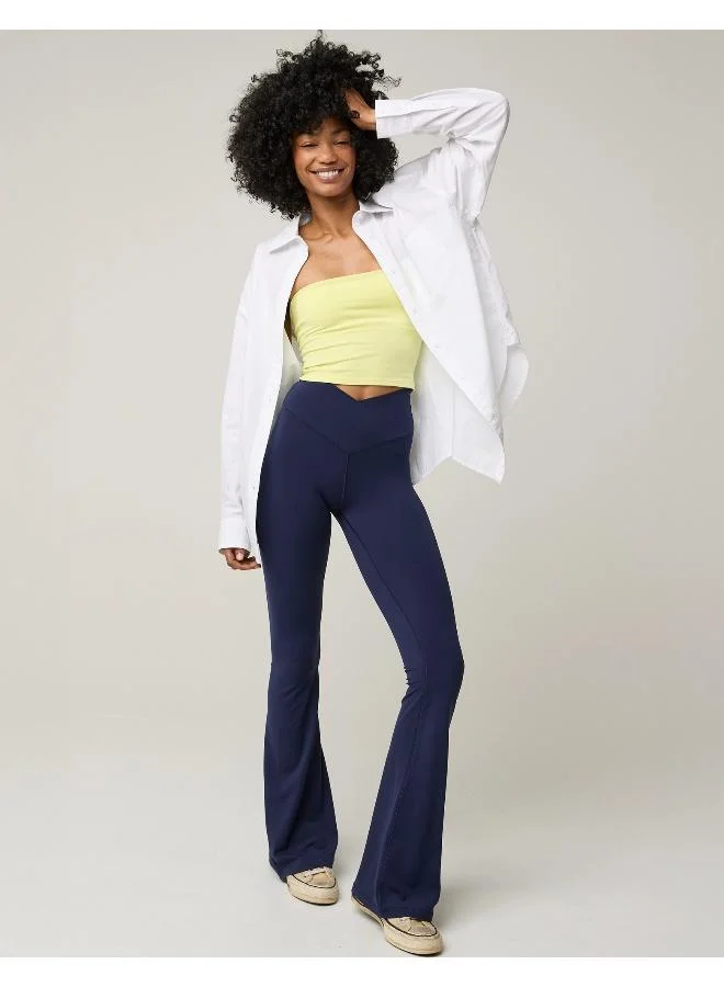 آري من امريكان ايجل OFFLINE By Aerie Real Me High Waisted Crossover Flare Legging