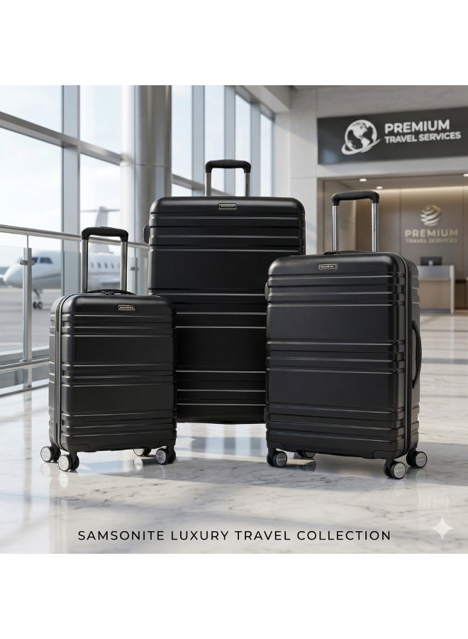 Samsonite Parallax Hardside Luggage Set 3 Piece Black – Polycarbonate Suitcase Set, Spinner Wheels, TSA Lock, Expandable Carry-On, Medium & Large Travel Luggage - Image 2