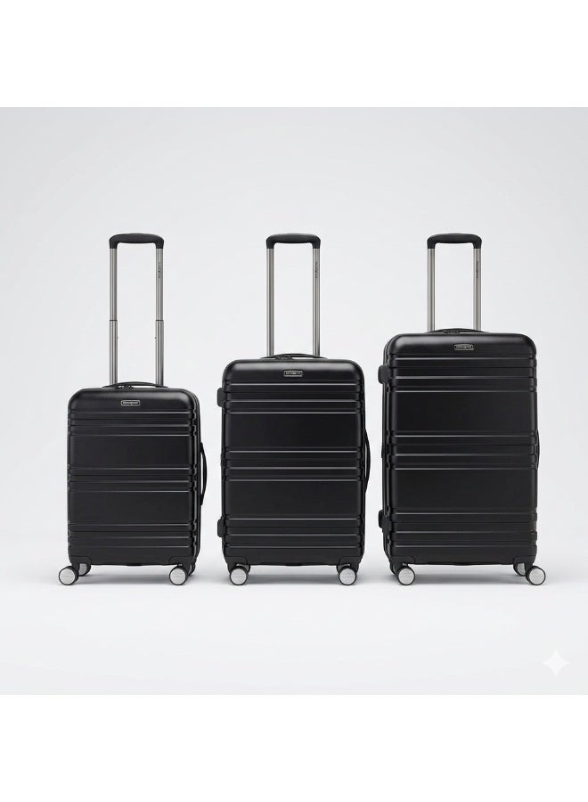 Samsonite Parallax Hardside Luggage Set 3 Piece Black – Polycarbonate Suitcase Set, Spinner Wheels, TSA Lock, Expandable Carry-On, Medium & Large Travel Luggage - Image 3
