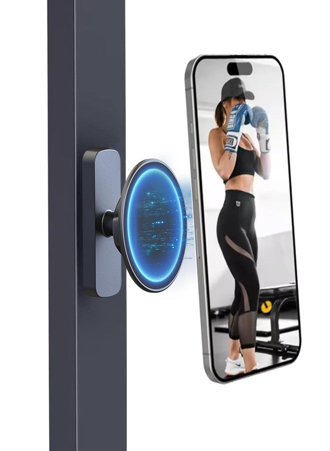 Enegg Portable Gym Magnetic Phone Holder for Magsafe Golf Cart, 360° Rotation Adjustable, Dual N52 Magnet Fitness Smartphone Mount Handsfree for iPhone 16 15 14 13 12 Workout Essentials - Image 1