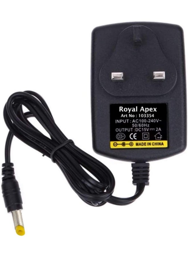 Royal Apex Uk Plug Ac 100-240V To Dc 15V 2A Switching Power Supply Adapter Converter - Image 1