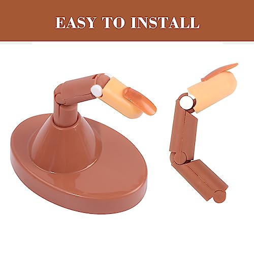Deciniee Practice Finger for Acrylic Nails, 1PC Adjustable Fake Mannequin Fingers with 1PC Acrylic Finger Base and 100PCS Brown Nail Tips, Movable Flexible Training Fake Finger Nail to Practice Nail Art - Image 3