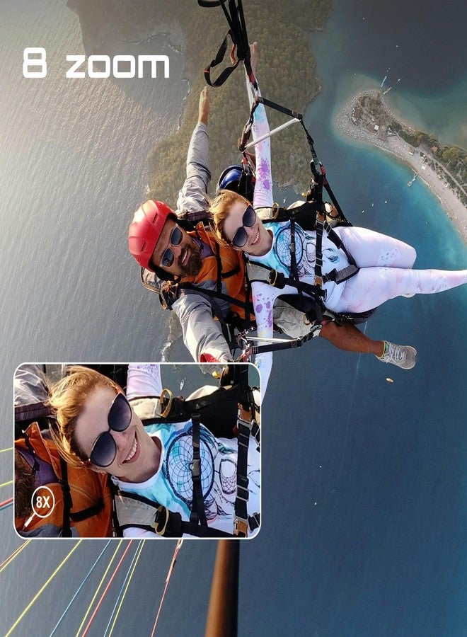 Apexcam Action Camera 4K Touch Screen, 131FT Waterproof Camera Underwater, 60FPS 64MP Sports Camera Helmet for Vlog, 170 ° WiFi Camcorder, 8X Zoom, Remote Control, 64GB Card,Mount Accessories - Image 3