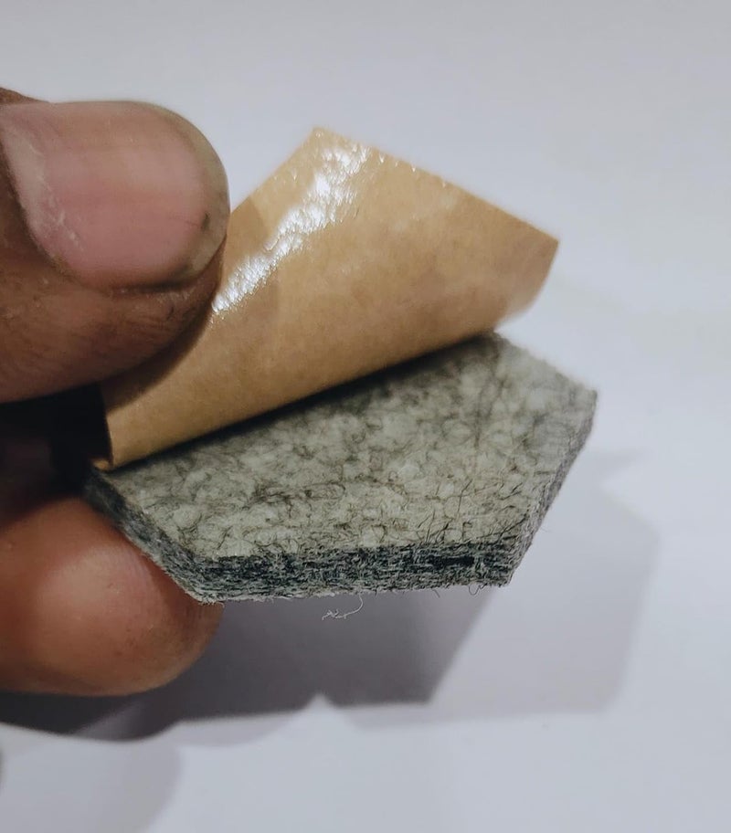 FILZ FUNK SRI FILZ FUNK Stickon Floor Protectors Sticker for Chair Legs Table Stool Self Sticking Felt PadsFloor Protectors for Tiles Floors Felt to Reduce Noise20 Pcs 40x4 20x4 Mm Hexagon_Grey - Image 3