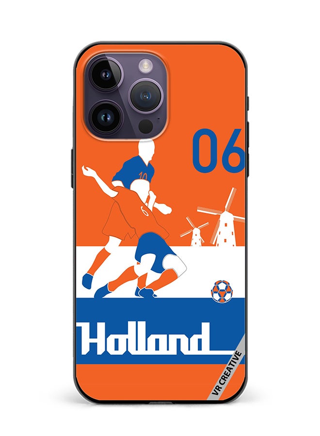 VR CREATIVE Protective Case Cover For Apple iPhone 16 Pro Holland Football Soccer Players Design Multicolour - Image 1