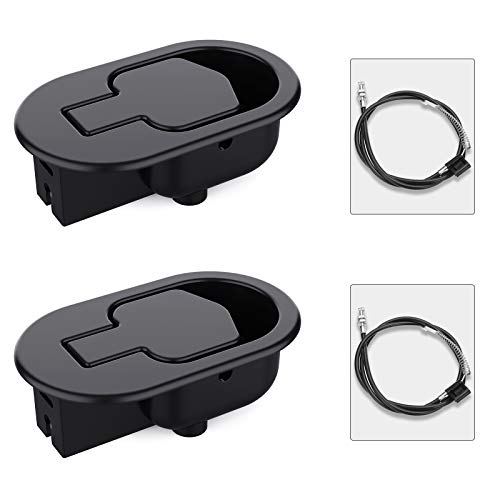 Baridwon 2 Sets Recliner Replacement Parts - Metal Recliner Handle, Release Pull Cable Fits Ashley & Most Recliner Sofas, Exposed Cable Length 5.1 Inches - Image 1
