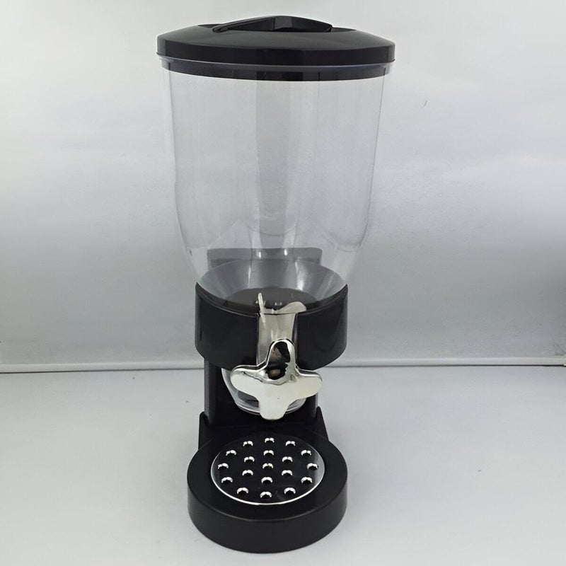 Food Dispenser - Storage Organizer with Handle for Nuts, Coffee Beans, Grains, Oats, Rice, and Pasta (Black) - Ideal for Kitchen and Pantry Organization - Image 1