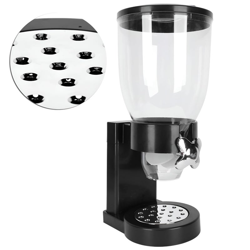 Food Dispenser - Storage Organizer with Handle for Nuts, Coffee Beans, Grains, Oats, Rice, and Pasta (Black) - Ideal for Kitchen and Pantry Organization - Image 3
