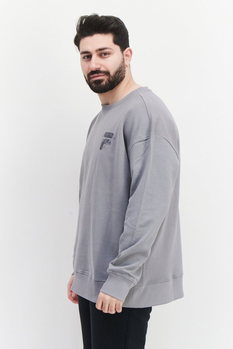 FILA Men Sportswear Fit Training Sweatshirt, Grey - Image 2