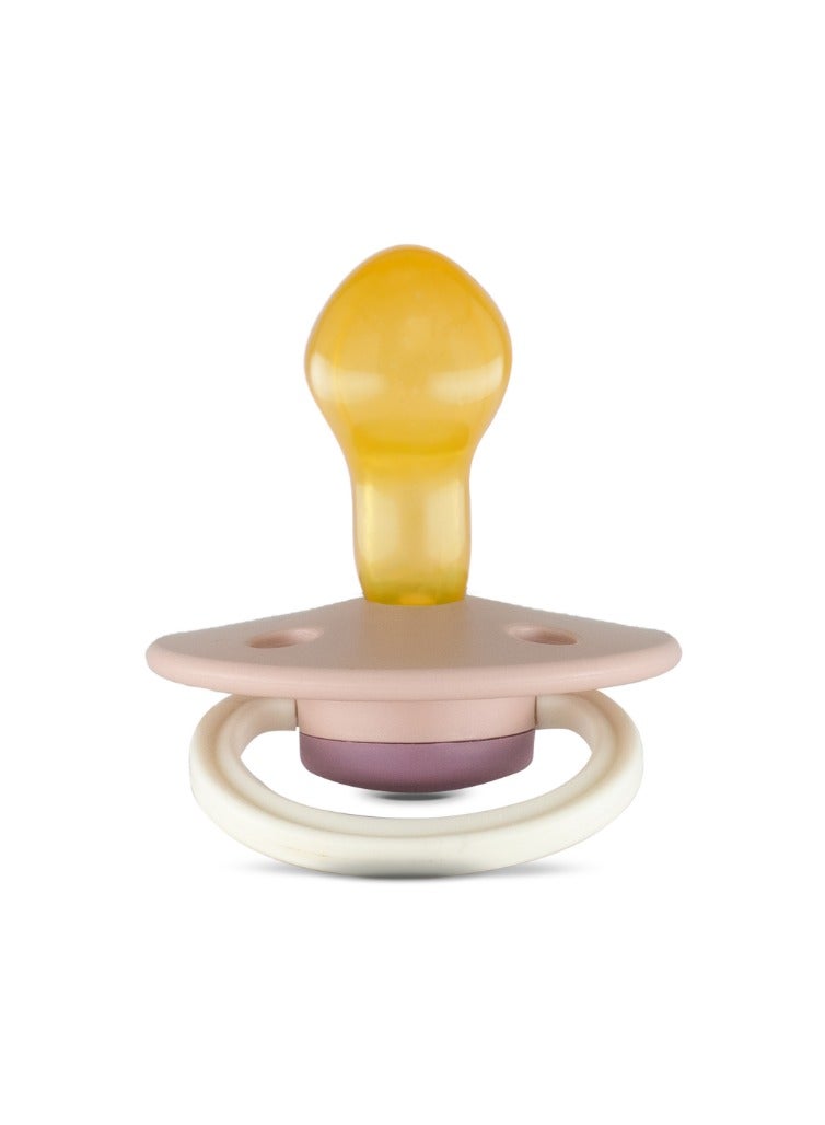 Rebael Fashion Natural Rubber Round Pacifier Size 2 - Baby 6M+ (1-pack) - Tornado Plum Mouse - Image 2