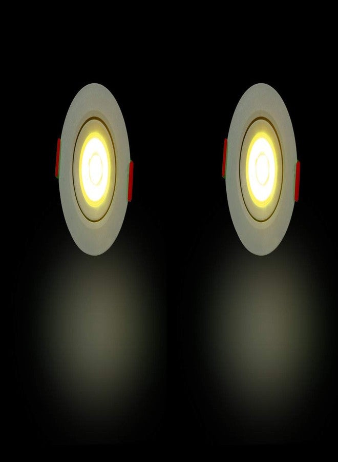 D'Mak 3Watts LED Round Spot Light, Warm White, Pack of 2 - Image 1