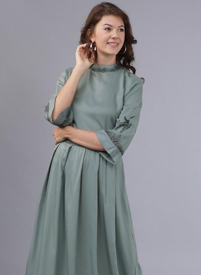 Tokyo Talkies Pleated A-Line Dress - Image 1